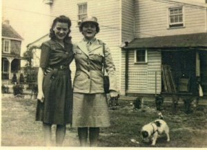 Betts, Gertie, and "Trixie," during World War II